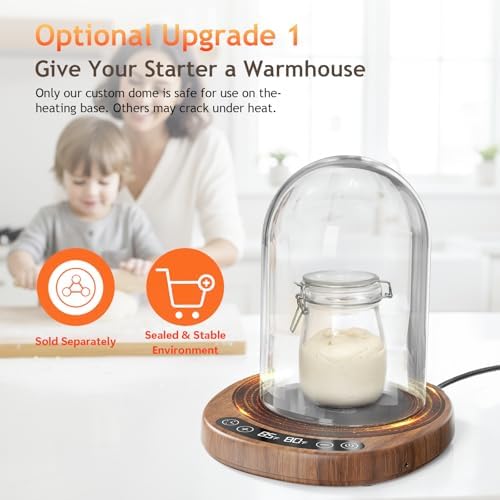 SourKeeper Sourdough Starter Warmer, Walnut, 6.5inch