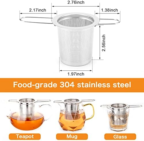 2Pack Tea Strainer, Stainless Steel Tea Infuser Basket Sitting in
