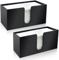 Countertop Black Acrylic Paper Towel Holder, 2 Pack