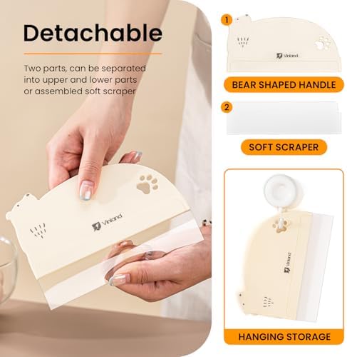 1 Pcs Cake Smoother Scraper, Food-Grade PE Plastic