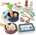 Lehoo Castle Wooden Play Kitchen Accessories, Play Food for Toddlers