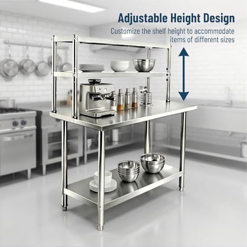 KUARBARR 2-Tier Stainless Steel Shelf, 12 x 30 Inch