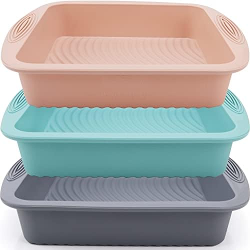 Silicone Square Cake Pan - Non-Stick, Easy Release, Heat Resistant for