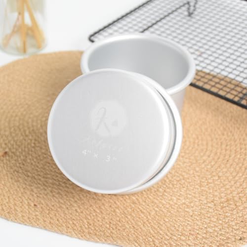 Aluminum smash cake 4×3 inch round Cake Pan Set of 2,anodized