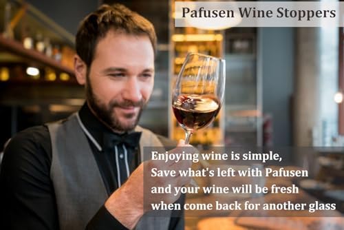 Pafusen Wine Stoppers Set of 2, Stainless Steel Wine Bottle Stopper
