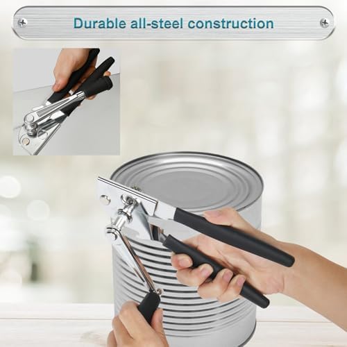 Commercial Can Opener with Magnet, Manual Heavy Duty Folding Hand