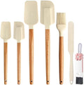 Silicone Spatula Set - 7 Piece Food Grade Rubber Spatula, Heat