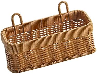 Storage Basket Handmade Container Wall Hanging Basket with Handle for