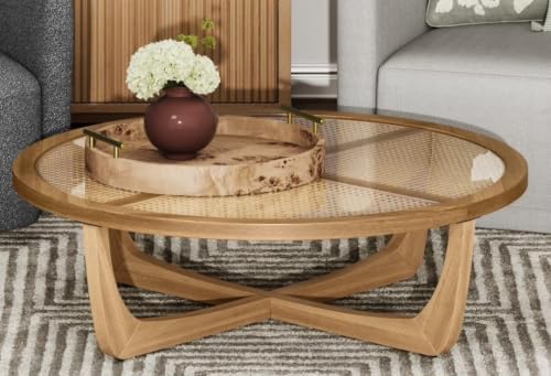 Round Burl Wood Decorative Serving Tray