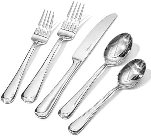 Silverware Set for 8, 40 Piece Stainless Steel Flatware Cutlery Utensil Set