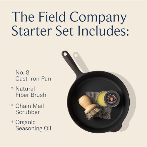 Field Cast Iron Starter Set -10.25 Inch Cast Iron Skillet with