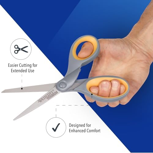 Westcott 8-Inch Titanium Bonded Scissors for Home, Office, and