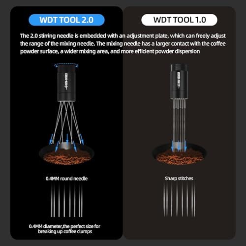 MHW-3BOMBER WDT Tool Espresso Distribution Tool with Magnetic Stand