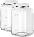 1.5 Gallon/5700 ML Glass Jar with Lid, 2 Pack