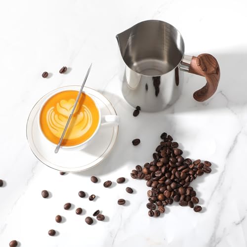 2 Pcs Stainless Steel Milk Frothing Pitcher - 20oz (600ml), Espresso