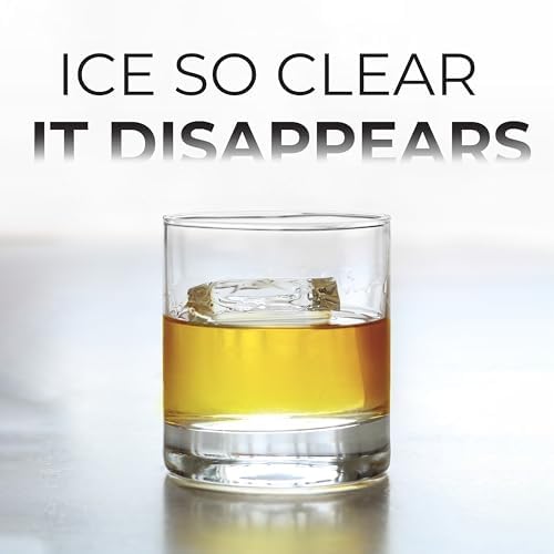 True Cubes Crystal Clear Ice Cube Maker, 4 Large 2"x2"x2" Ice Cubes