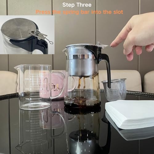 Pour Over Coffee Maker Set, 304 Stainless Steel Coffee Dripper with