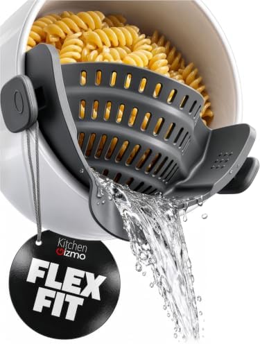 Kitchen Gizmo Snap N' Strain - Silicone Pasta Strainer Clip-On for