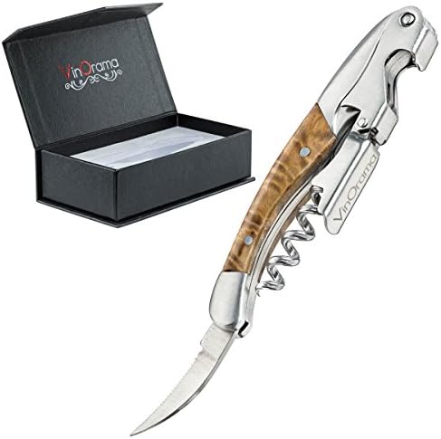 Waiters Corkscrew Wine Opener Rosewood Handle 3-in-1 Beer Bottle