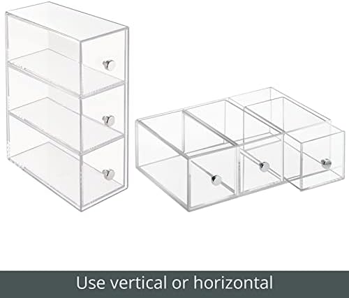 mDesign Plastic Kitchen Pantry Stackable Storage Organizer Container