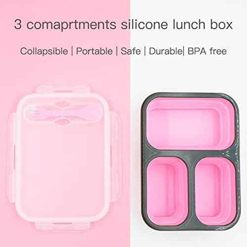 fancyfree Collapsible Silicone Benton Container, Leakproof Lunch Box