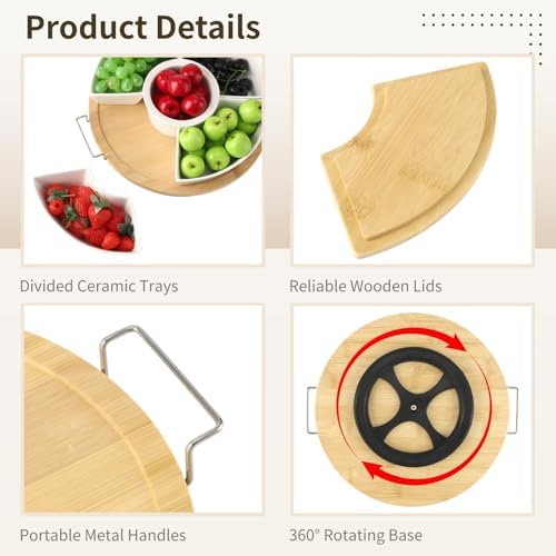 Taco Bar Serving Set for a Party, Veggie Tray Platter with Lid