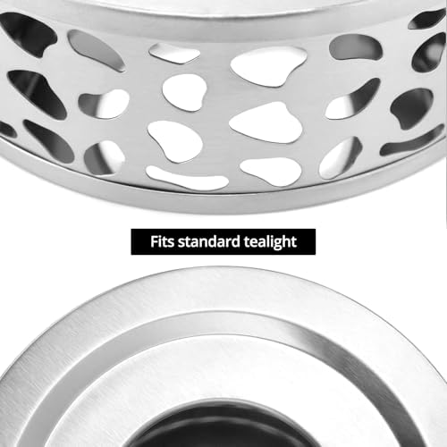 QWORK Tea Kettle Warmer, 4 Pack Brushed Stainless Steel Kettle, Hollow