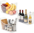3 Pcs Freezer Organizer Bins with Handle 13"x6"x9" Tall Narrow Kitchen