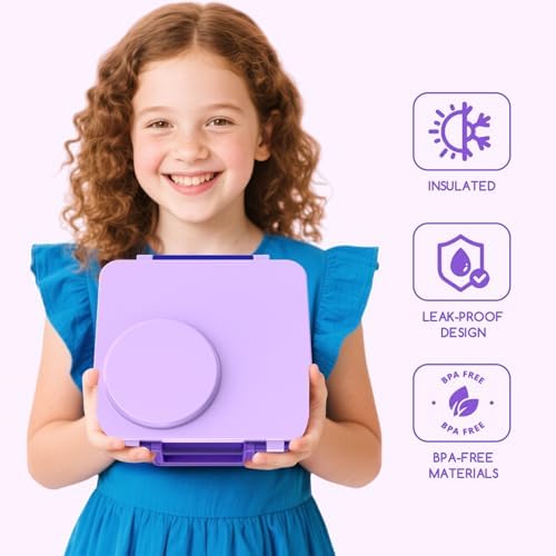 Bento Box for Kids - Leak-Proof Bento Lunch Box with Insulated Thermo