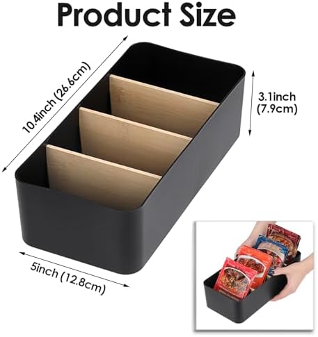BSTKEY Seasoning Packet Organizer, Black Storage Caddy