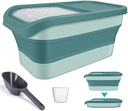 Pet Food Storage Containers, Collapsible Dog Food Container with