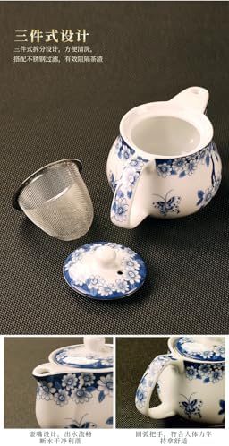 Porcelain Teapot, 9oz Small Ceramic Tea Pot with Infuser Love of