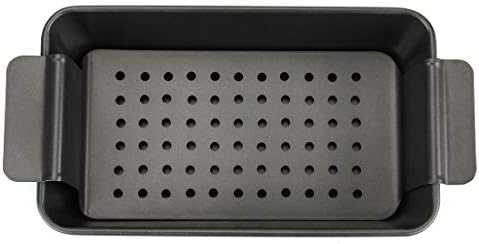 Tosnail 4-Piece Non-Stick Meatloaf Pan with Drain Bread Loaf Pan Set
