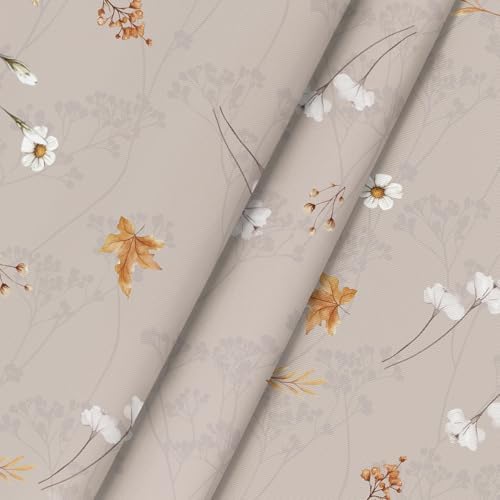 Horaldaily Fall Tablecloth 70 x 70 Inch Round White Orange Pumpkin