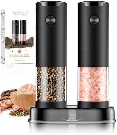 Electric Salt and Pepper Grinder Set Automatic Battery Pepper Mill