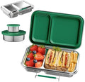 Stainless Steel Bento Box for Adults, 22.6 oz Compact 2-Compartment