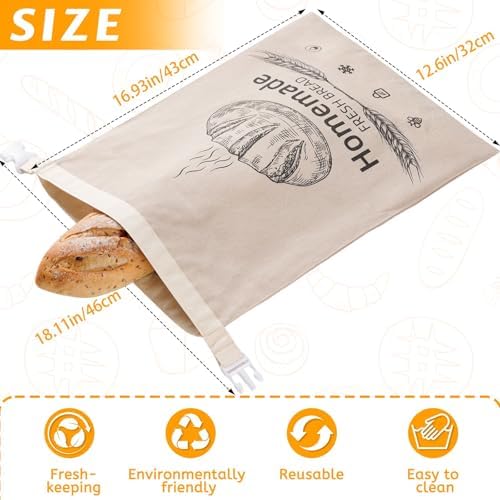 2 Pack Reusable Beeswax Bread Bags