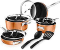 GOTHAM STEEL 10 Piece Cookware Set, Copper/Black