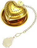 uxcell Cute Tea Infuser Ball Heart Shape Tea Infuser Citrine Strainer