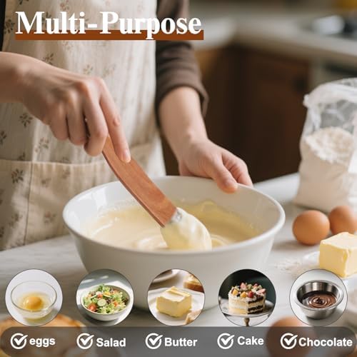 4Pcs Skinny Spurtle for Sourdough Starter, Wooden