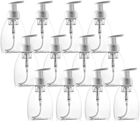 Bekith 12 Pack Foaming Soap Dispenser Bottles, 8oz, Clear