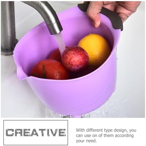 OUNONA L 2l 1l Mixing Bowls with Lids, Nesting Fruit Vegetable Wash