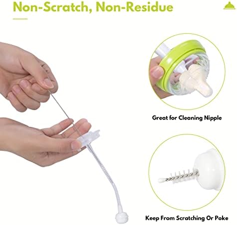 Upright Baby Bottle Brush Set, Concealed Detail Cleaner, Wash Tool