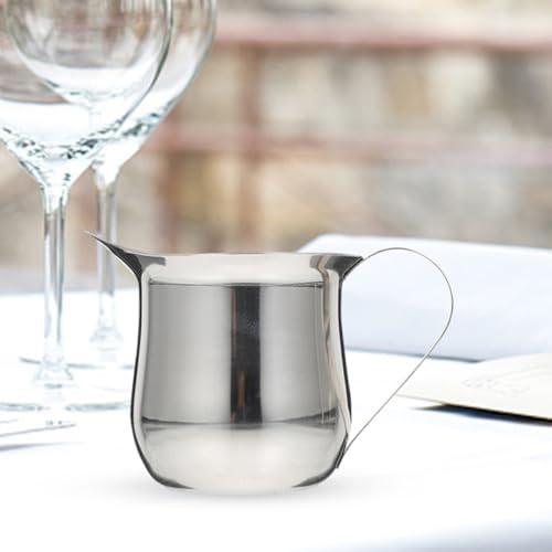 4pcs Stainless Steel Small Milk Pitcher 90ml Silver Cream Holder