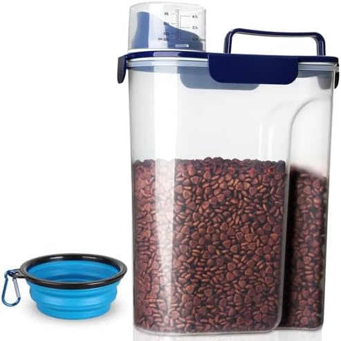 TIOVERY Dog Food Storage Container, 5-7 Lbs Airtight Pet Food