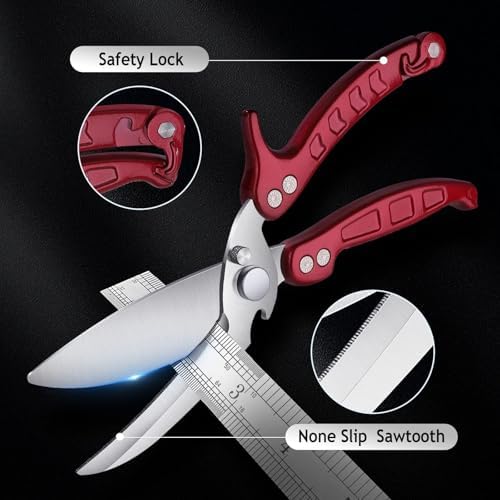 DRAGON RIOT Heavy Duty Poultry Shears - A Must Have Kitchen Shears for