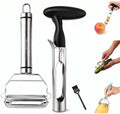 Stainless Steel Vegetable Julienne Peeler, Fruit Corer Set for Kitchen