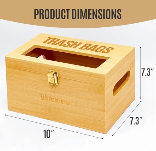 Libreshine Bamboo Trash Bag Dispenser Holder for Costco & Sam's Club