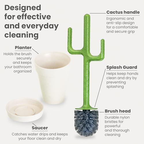 Vigar Cactus Toilet Brush and Holder Set