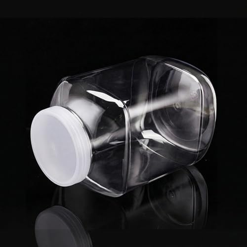 ZOOFOX 2 Pack Clear Plastic Jars, 1.5 Gallon Square Storage Containers